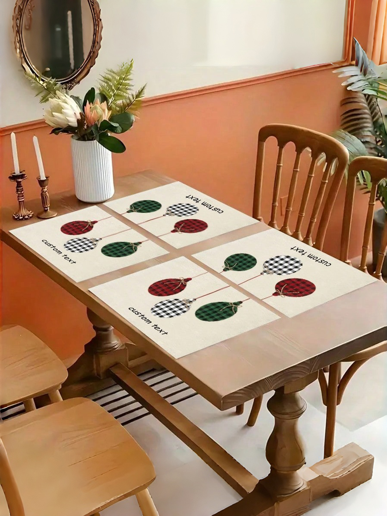 DIY Plaid Christmas Placemats